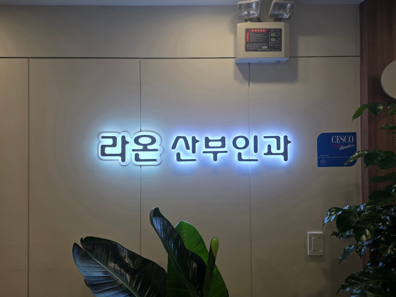 라온산부인과 원내 사인